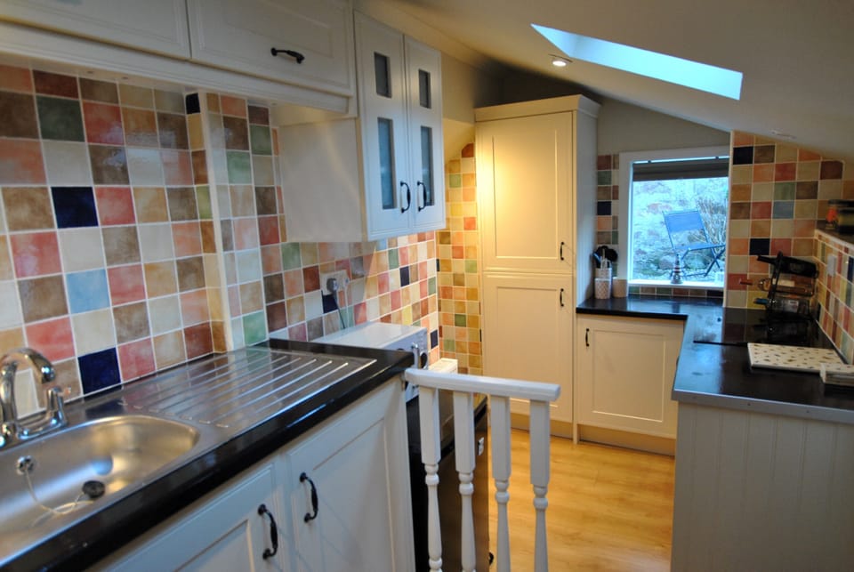 The kitchen is compact but well equipped
