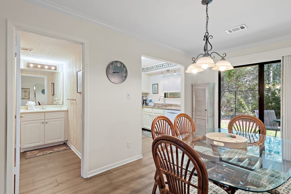 Dining room and kitchen