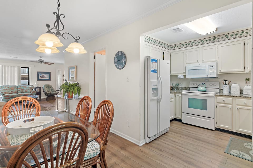 Dining room and kitchen