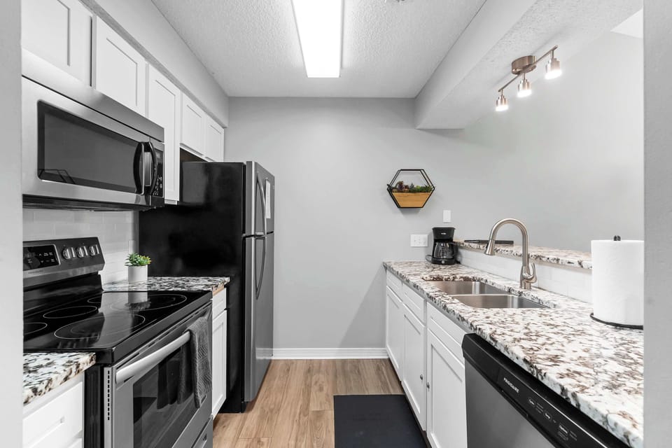 Prepare your favorite meals in the full kitchen 