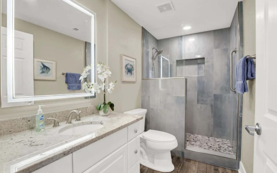 Ensuite bathroom with walk-in shower 