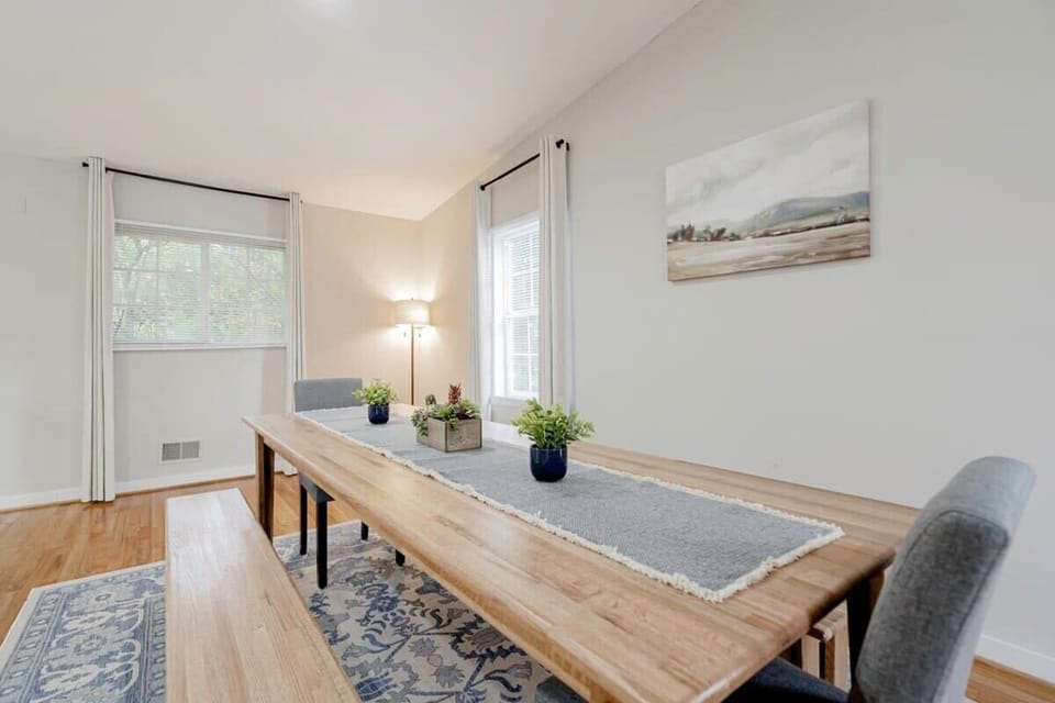 Unit B - wooden dining table