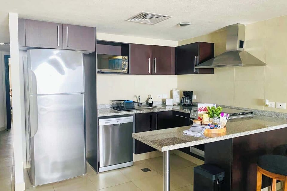 A well-equipped kitchen