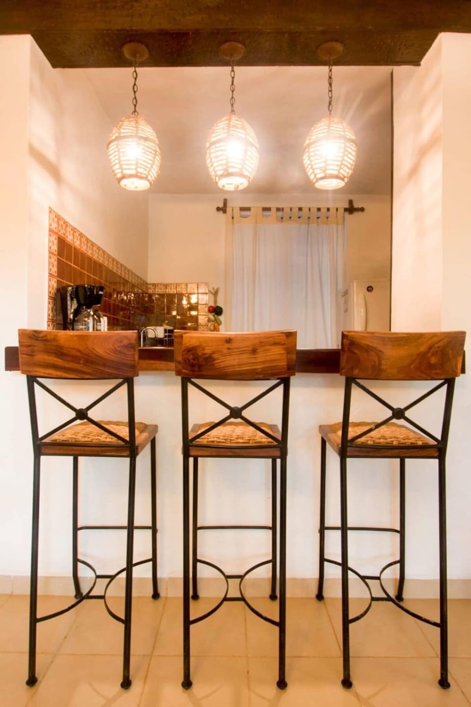 A perfect place for breakfast, or to accompany someone that is in the kitchen