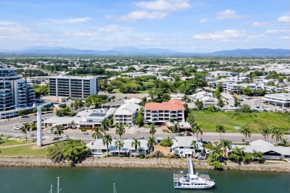 Aerial view of South Townsville waterfront and marina