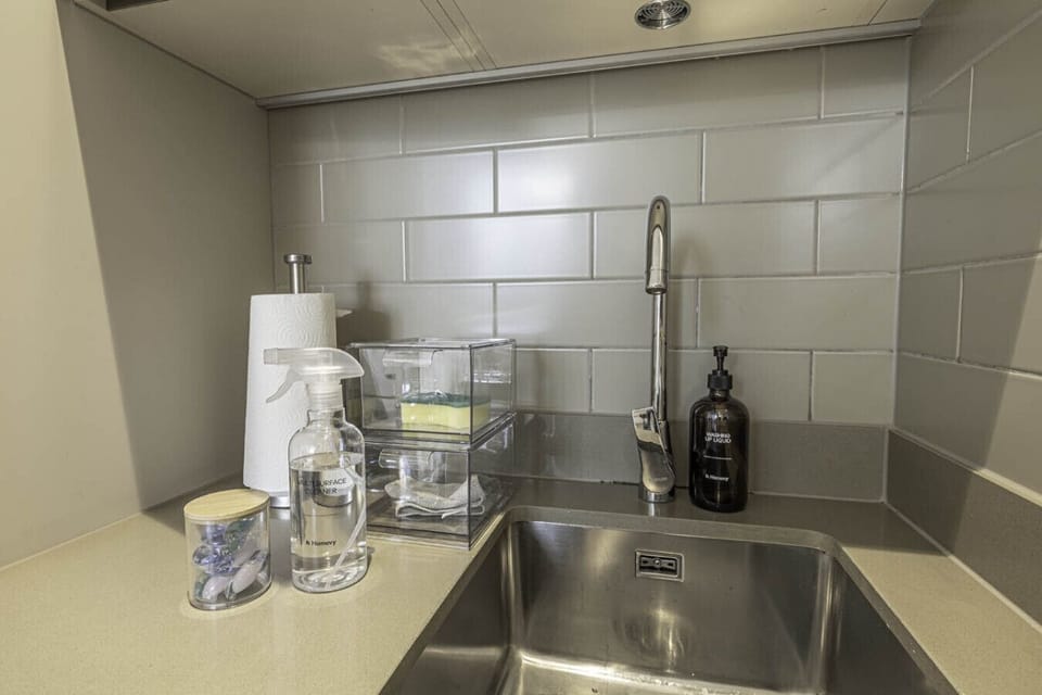 A well-equipped kitchen with all the necessary utensils and cutlery for your cooking and dining needs.