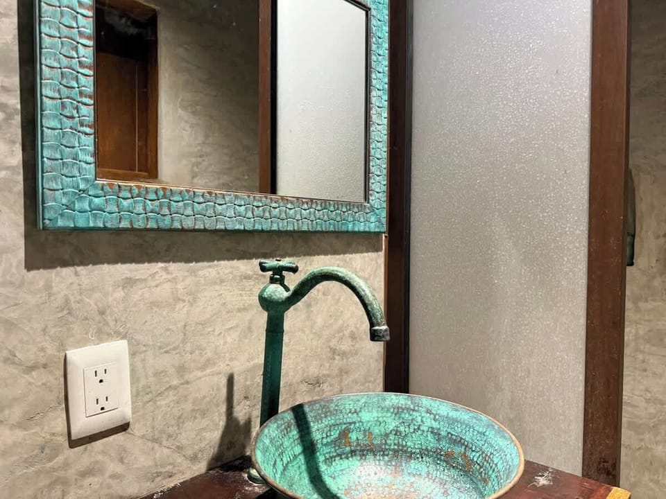 Bathroom with vessel sink