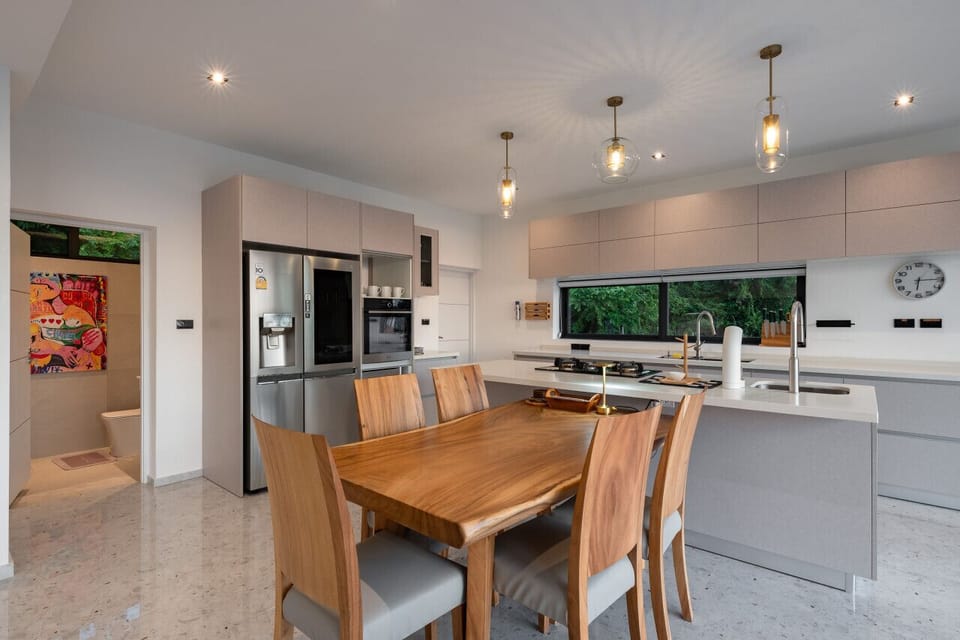 Modern white villa with pool and sea view - Villa Maya luxury 3BR vacation rental Chaweng Noi Samui