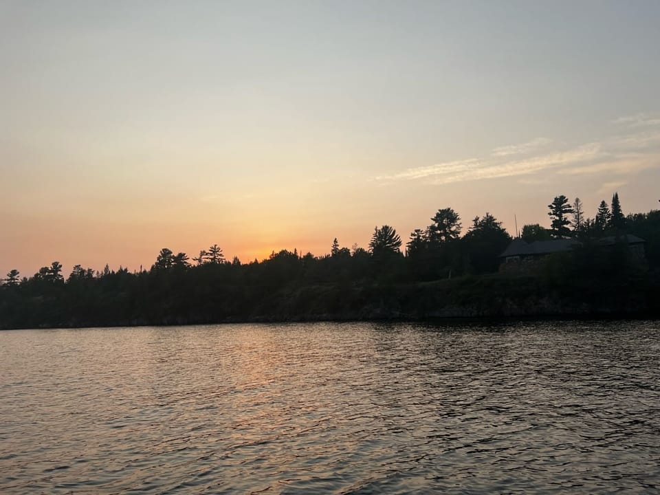 Sunset - Nothing like watching the sun burn down into the beautiful treelines of the northwoods while reflected on the water.