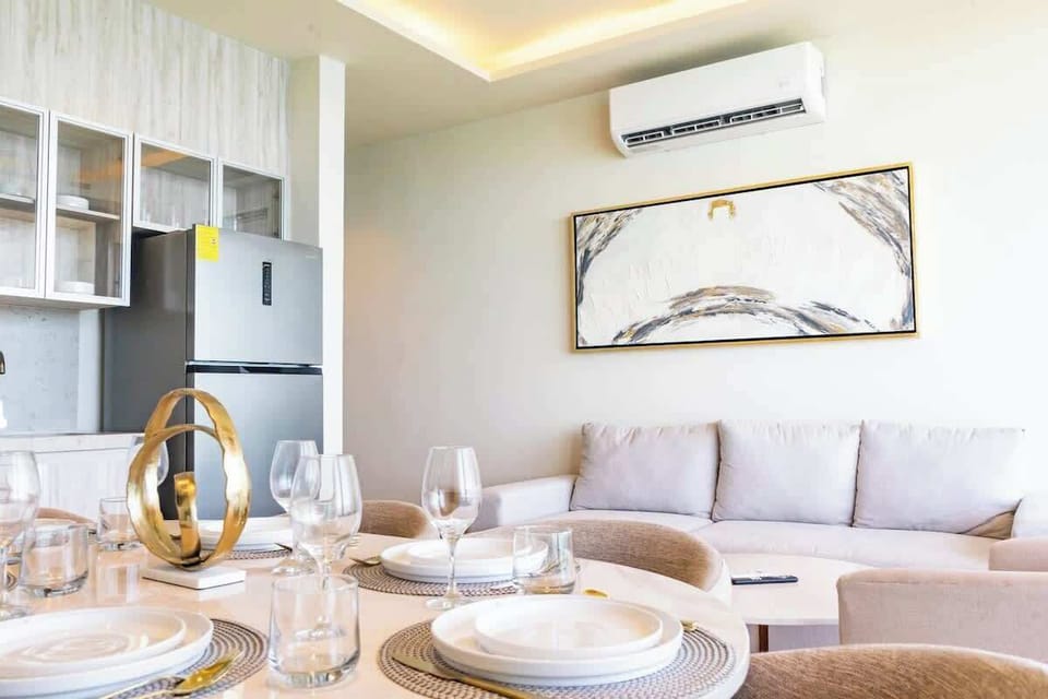 Dining area and kitchen with A/C
