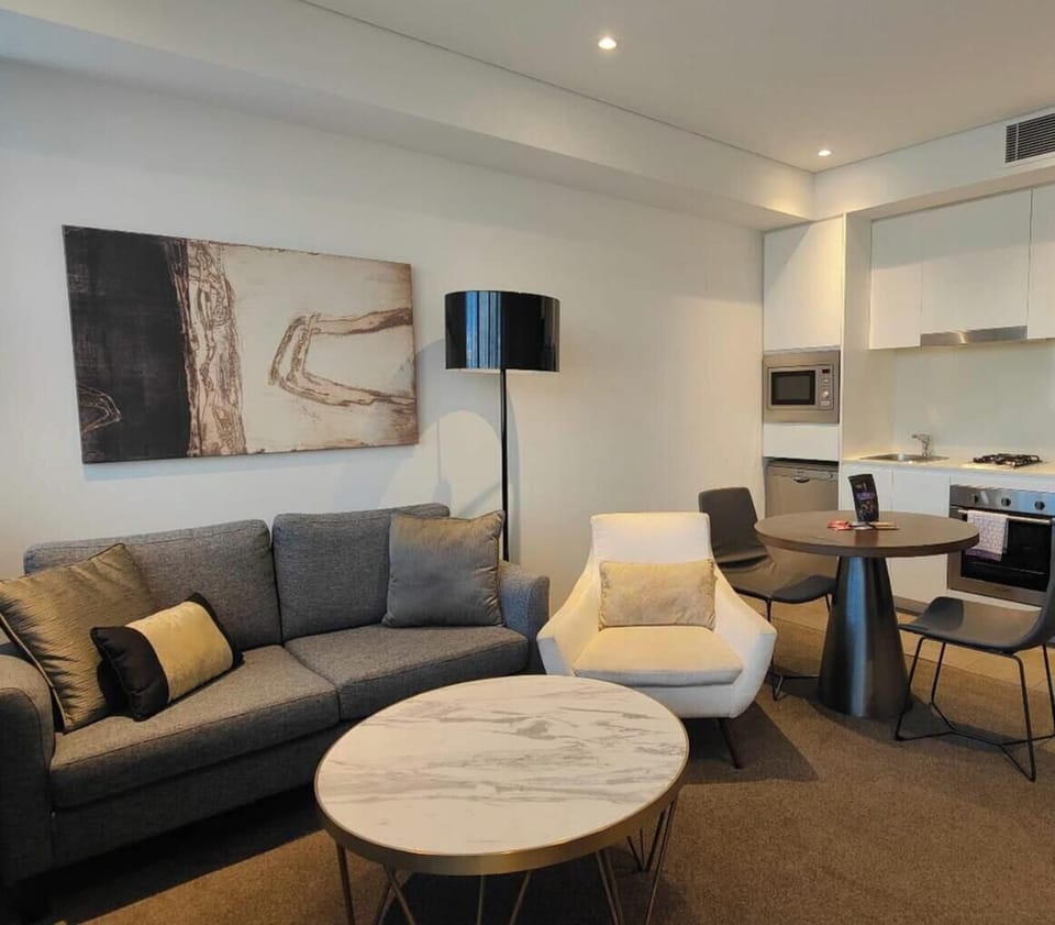 Cozy lounge space to unwind after exploring the city