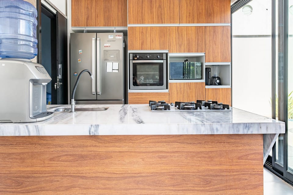 Villa | Private kitchen | Blender, dining tables