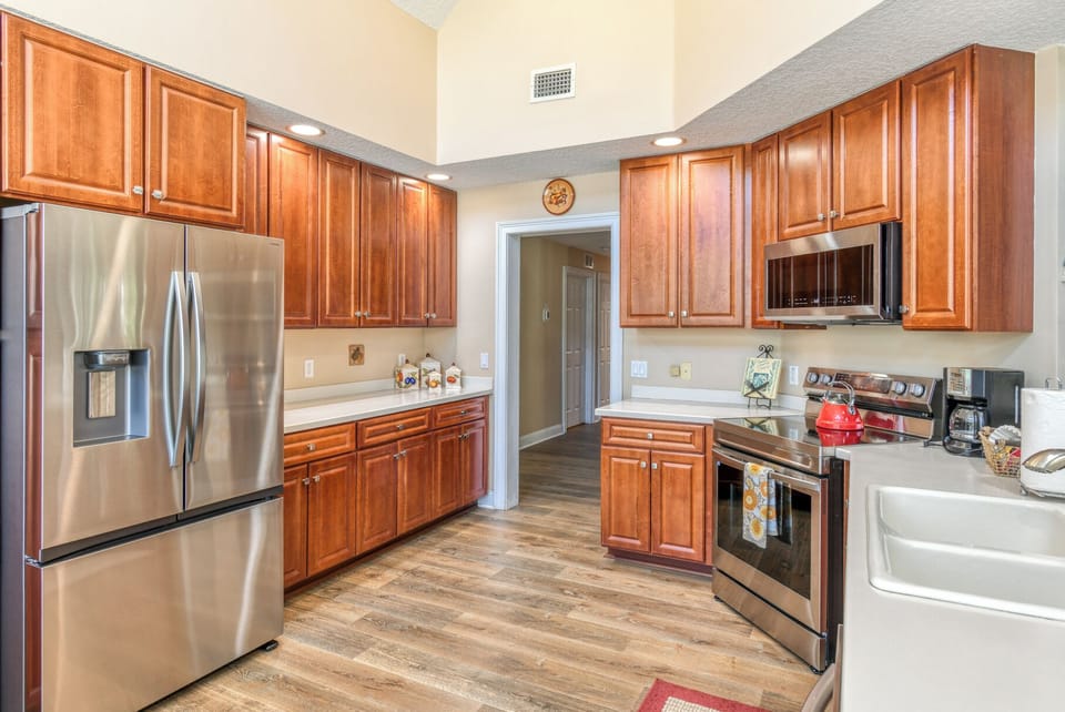 Kitchen has Stainless Steel Appliances