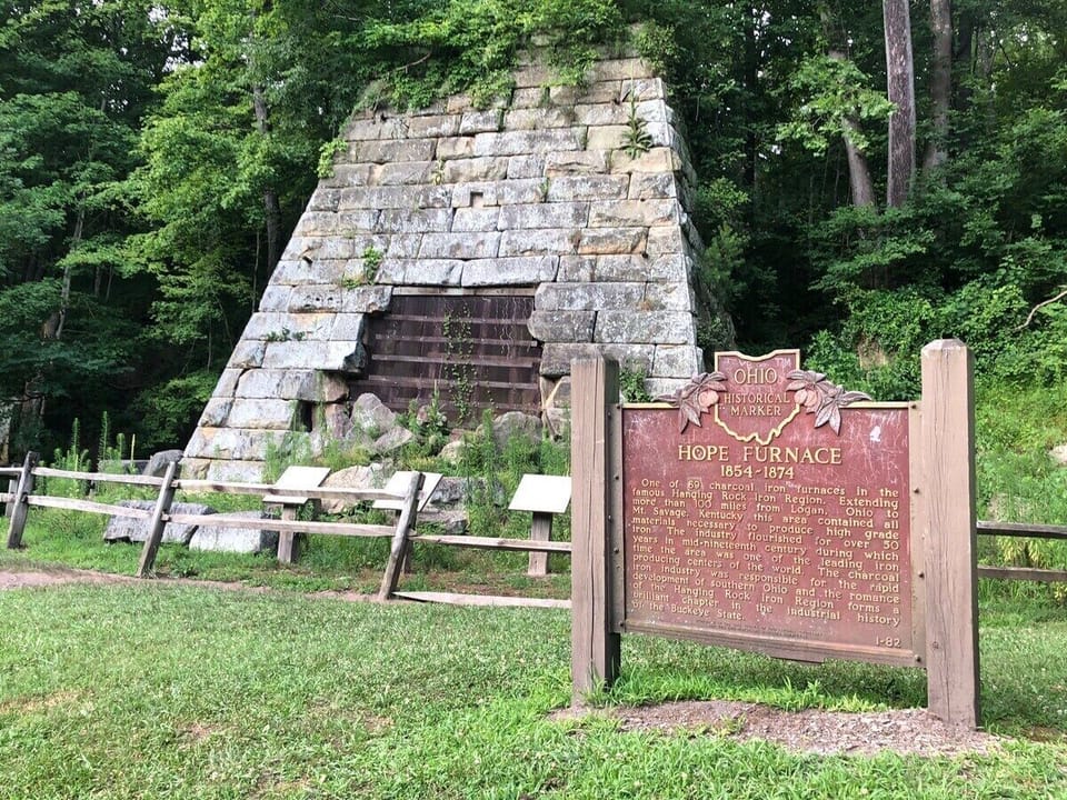 Travel to Lake Hope & Zaleski State Forest to hike around the lake, spend the day at the beach, & check out Hope Furnace. About 20 mins away. 