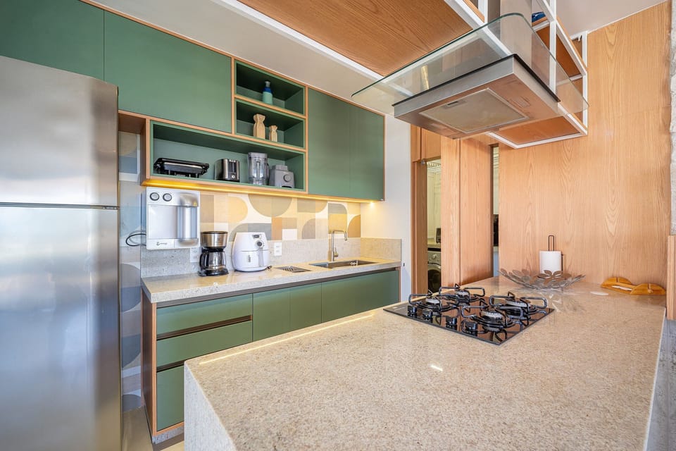 Villa | Private kitchen | Fridge, microwave, oven, stovetop