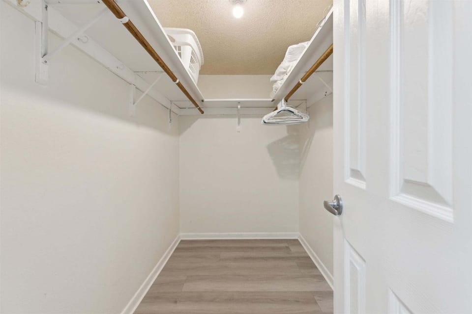 Ample closet storage
