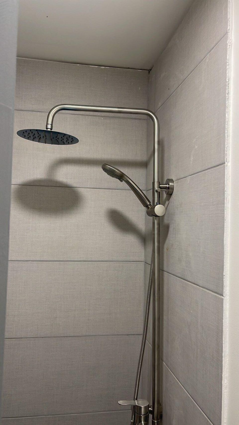 Shower, towels, soap, toilet paper