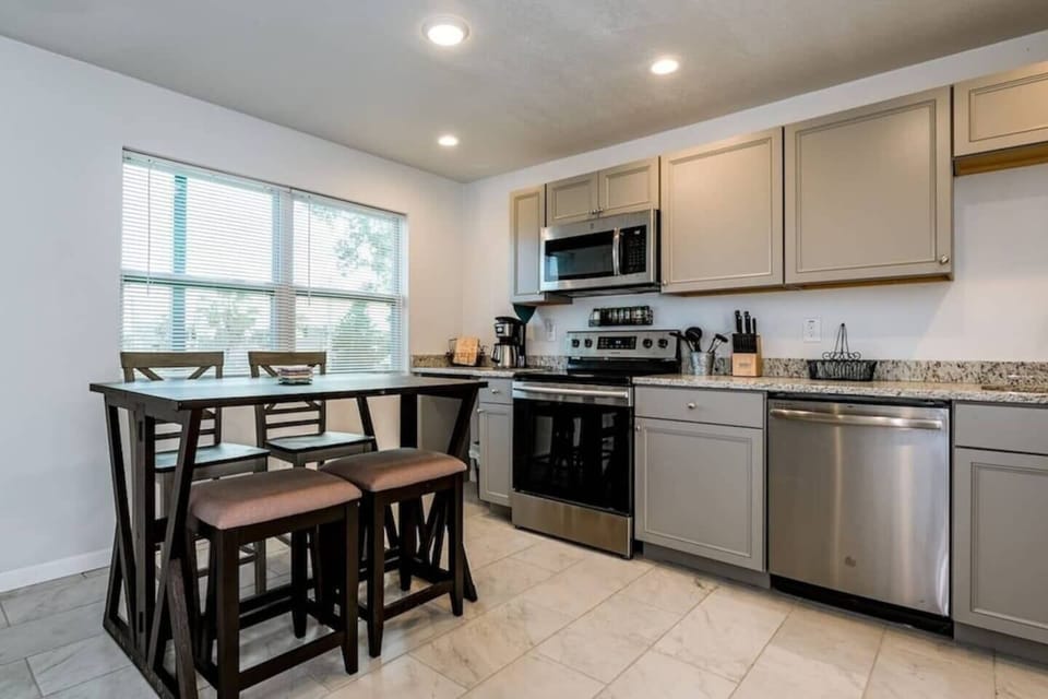Full- Sized Kitchen. Fully Stocked with utensils and basic cookware needs. 
