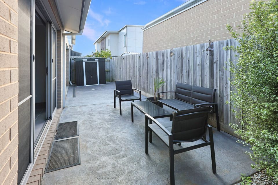 Outdoor patio with seating for casual relaxation