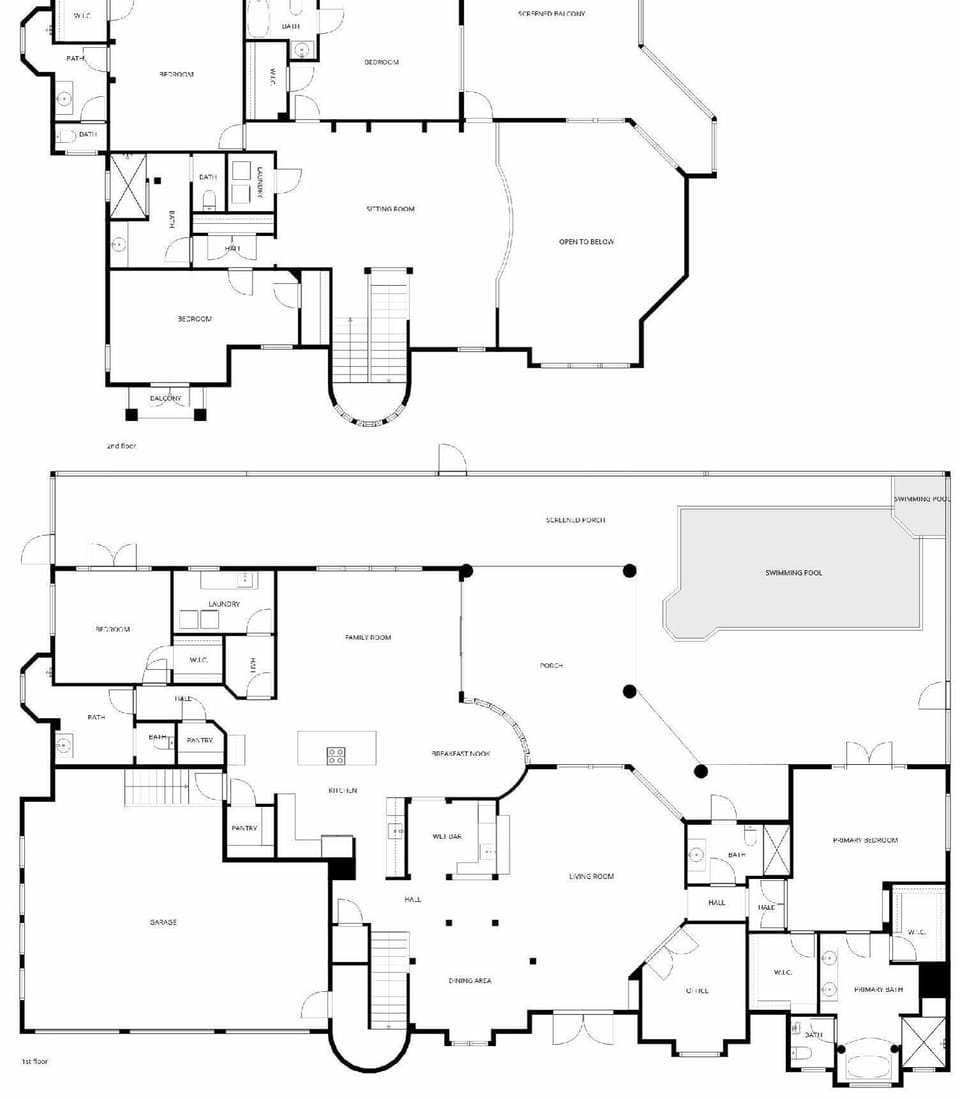 Two story home floor plan.