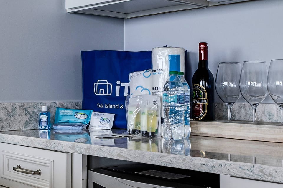 iTrip's complementary First Night's Essential bag includes toiletries, cleaning & paper supplies.