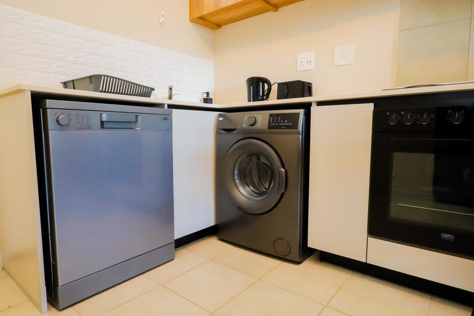 Kitchen, washing machine, stove, dishwasher