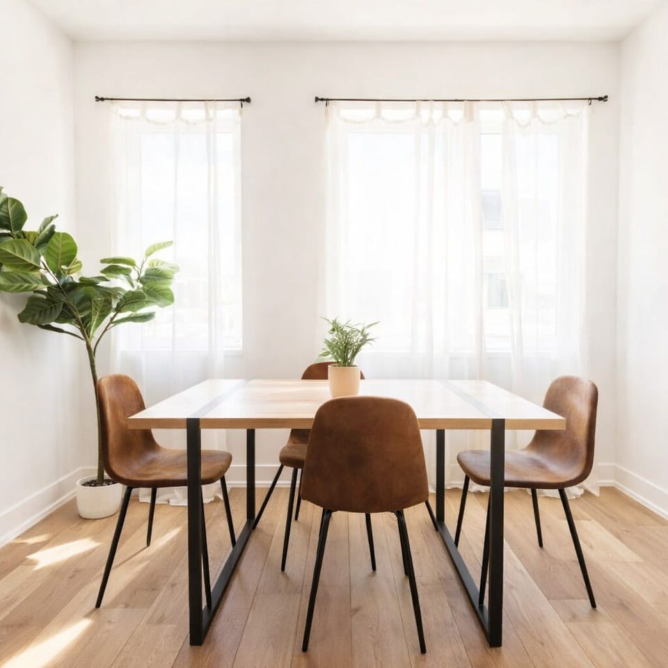 Elegant dining table perfect for meals with family or friends.