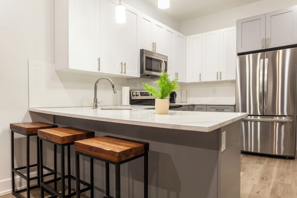 A fully-equipped kitchen ready for your culinary creations.