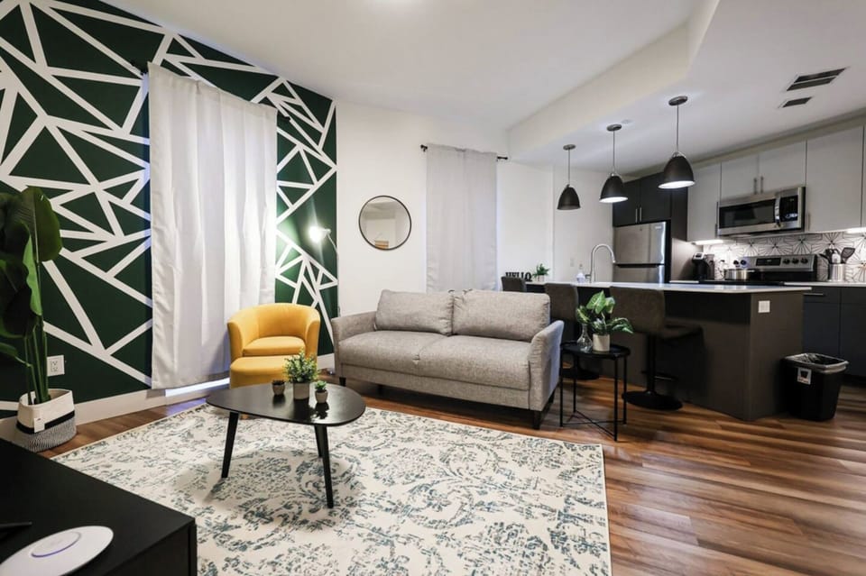 Comfortable seating arranged for conversation and relaxation.

