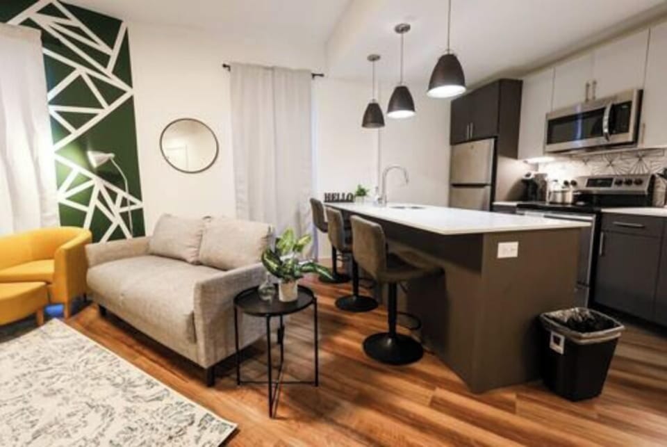 Comfortable seating arranged for conversation and relaxation.

