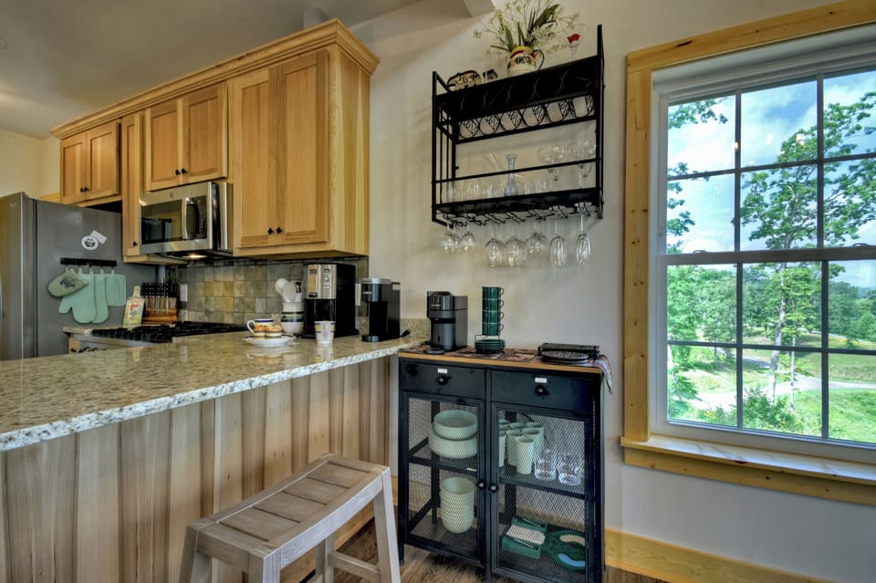 Grab a cup of coffee and head out to the back deck and enjoy watching the sunrise 