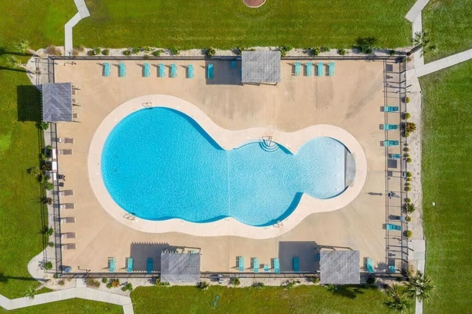 Aerial Surf Condo Pool