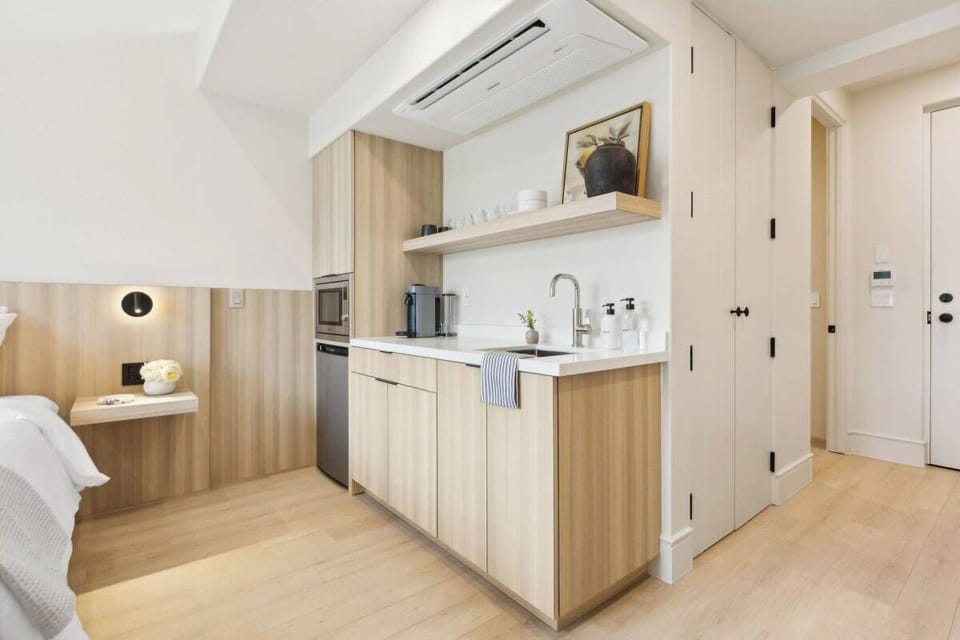 Kitchenette with Nespresso Coffee Machine and Mini Fridge - No Stove