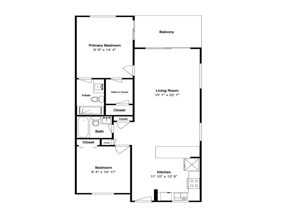 Seaside Resort 310 Floor Plan