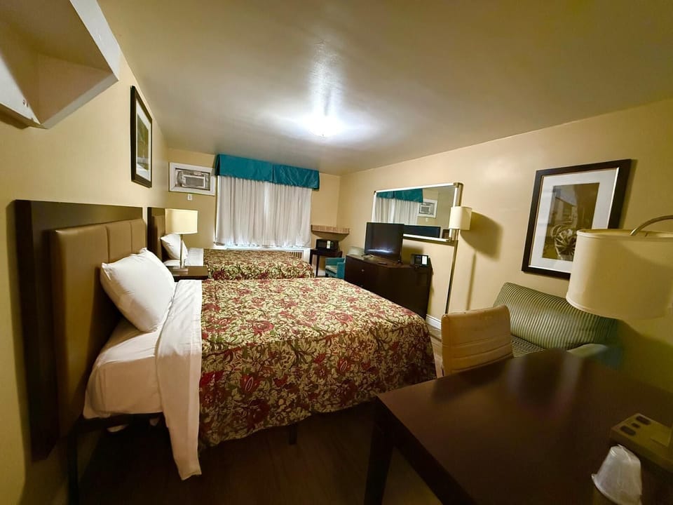 Individually decorated, individually furnished, desk, laptop workspace