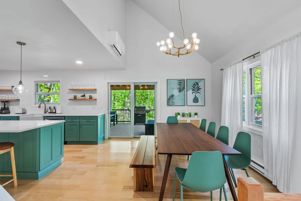 Bright, open space for shared meals and laughter.