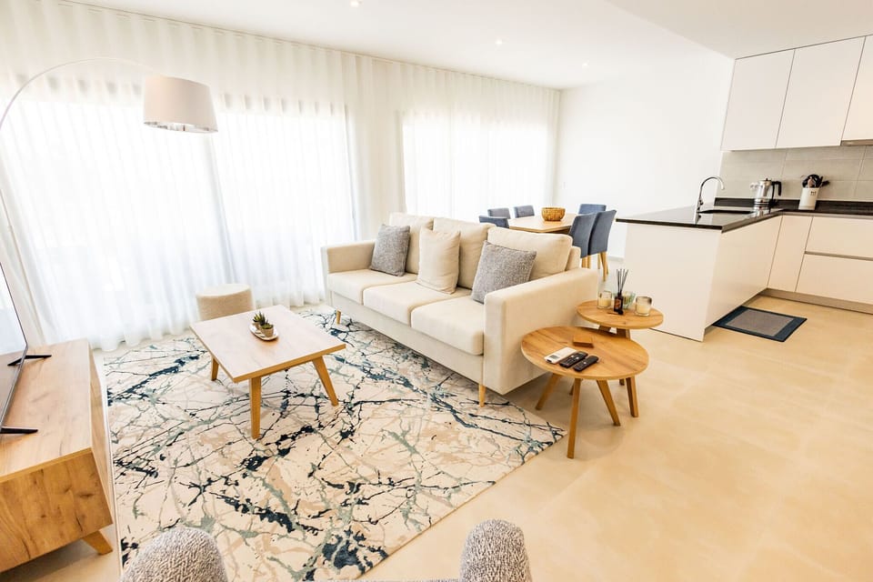 2-bedroom apartment in Pederneira with sea view balcony, pool, and peaceful setting, just minutes from Nazaré beach and town center.