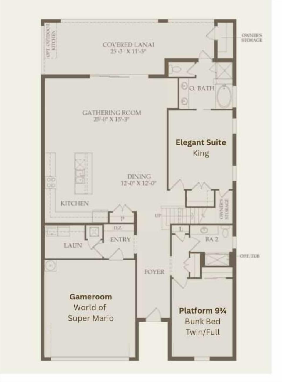 House, Multiple Beds, Patio, Pool View (15972SCD WCR) | Floor plan
