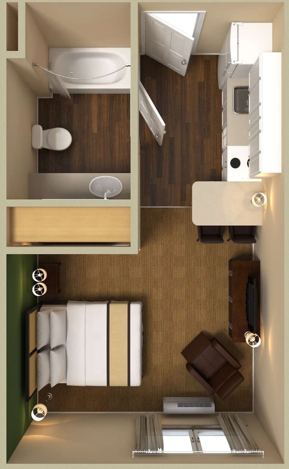 Desk, laptop workspace, iron/ironing board, free WiFi