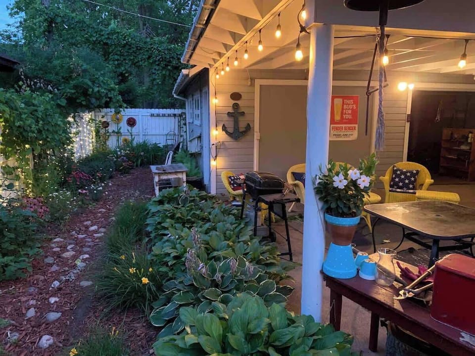 Shared backyard space. 