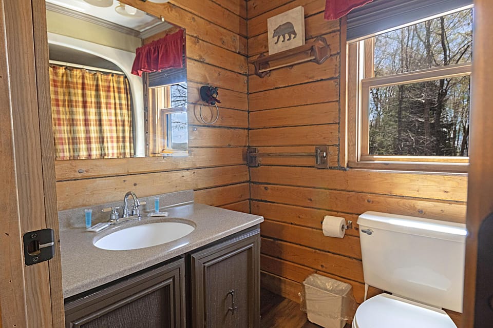 Bathroom #1 with a shower/tub combo.