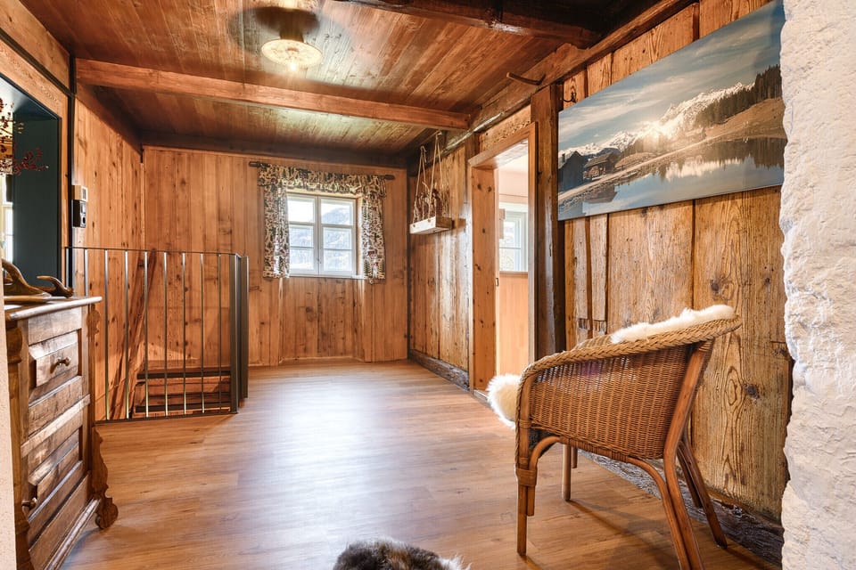 Hallway in the Zimbablick chalet in Bartholomäberg in Montafon.