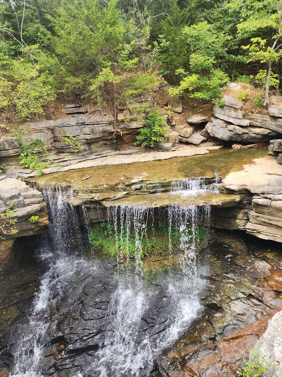 Lake Ann spillway Waterfall just an 8 minute drive from the house.