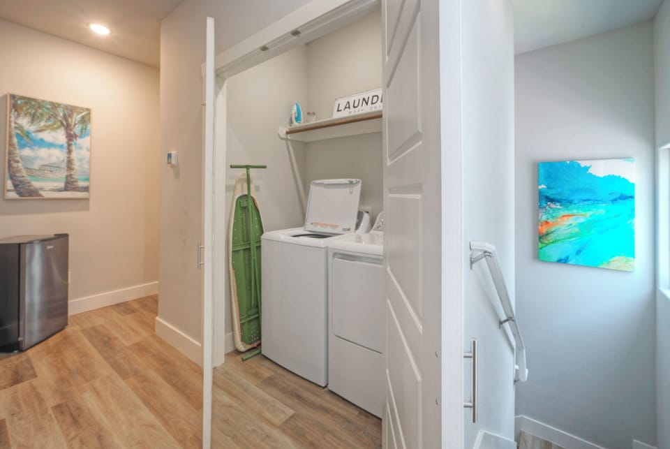 Washer and dryer.