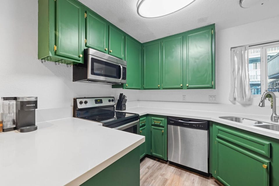 Fully-equipped kitchen with essentials.