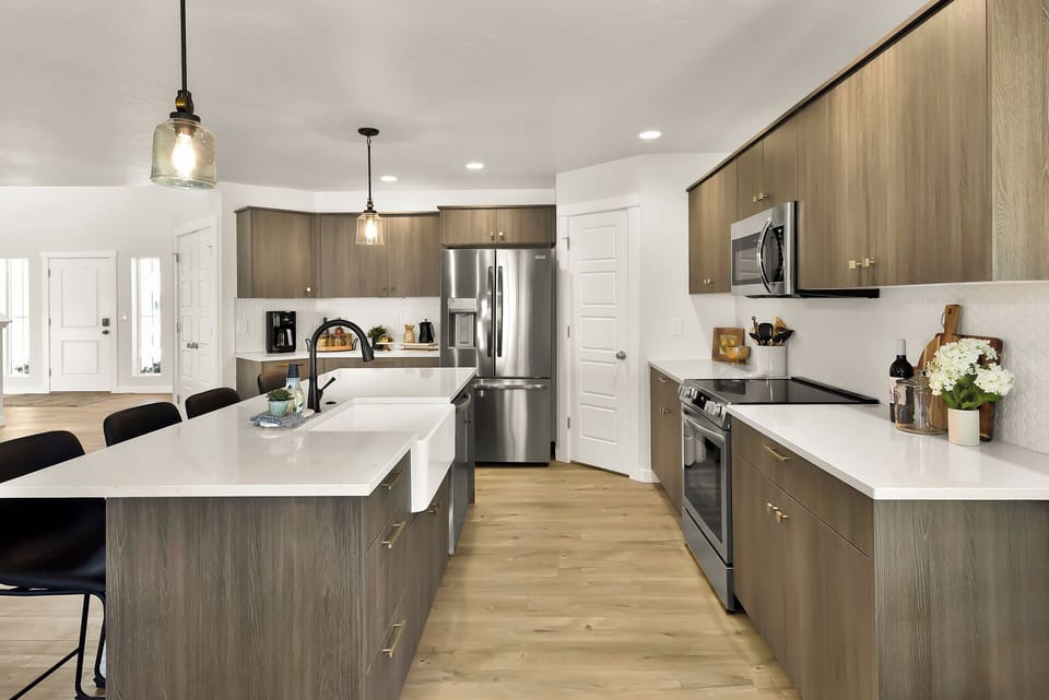 Sleek, spacious, and fully equipped—this modern kitchen makes it easy to cook, connect, and create memories together.
