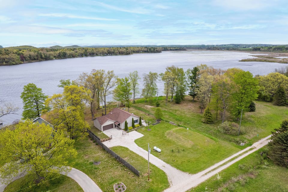 Aerial of the Home and Bar Lake - Aerial of the Home and Bar Lake