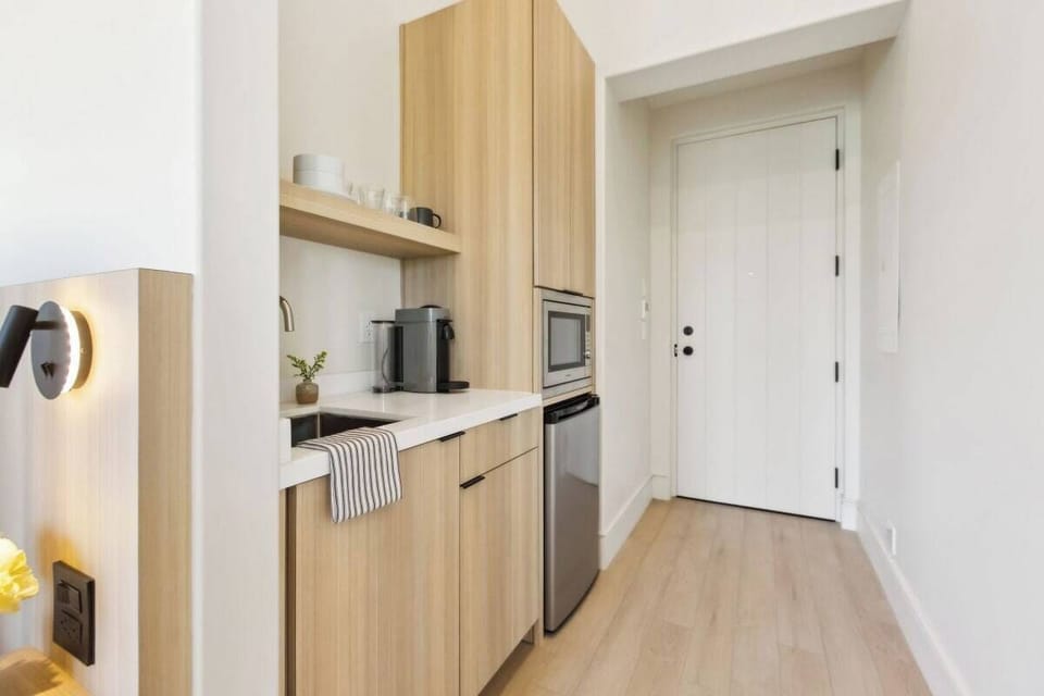 Kitchenette with Nespresso Coffee Machine and Mini Fridge - No Stove