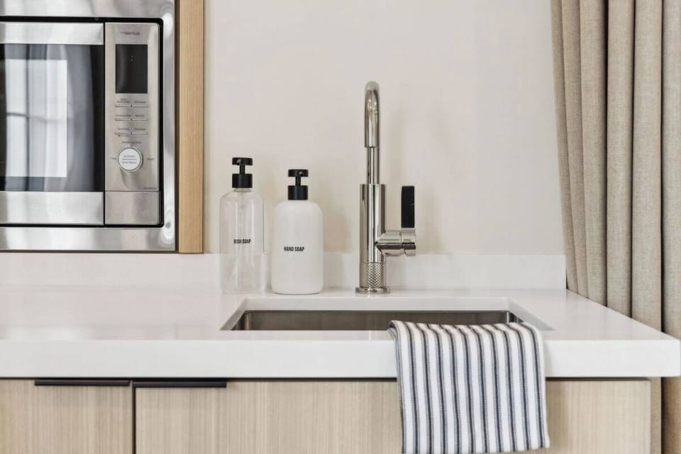 Kitchenette with Nespresso Coffee Machine and Mini Fridge - No Stove