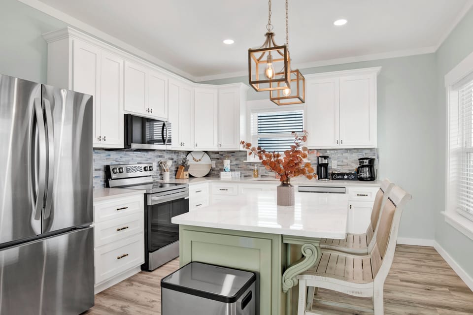 Additional seating at the kitchen island